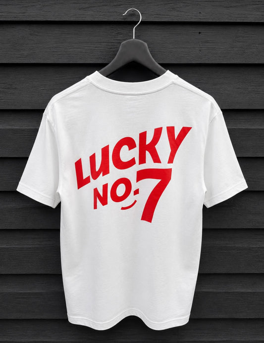 White Lucky Logo Tee
